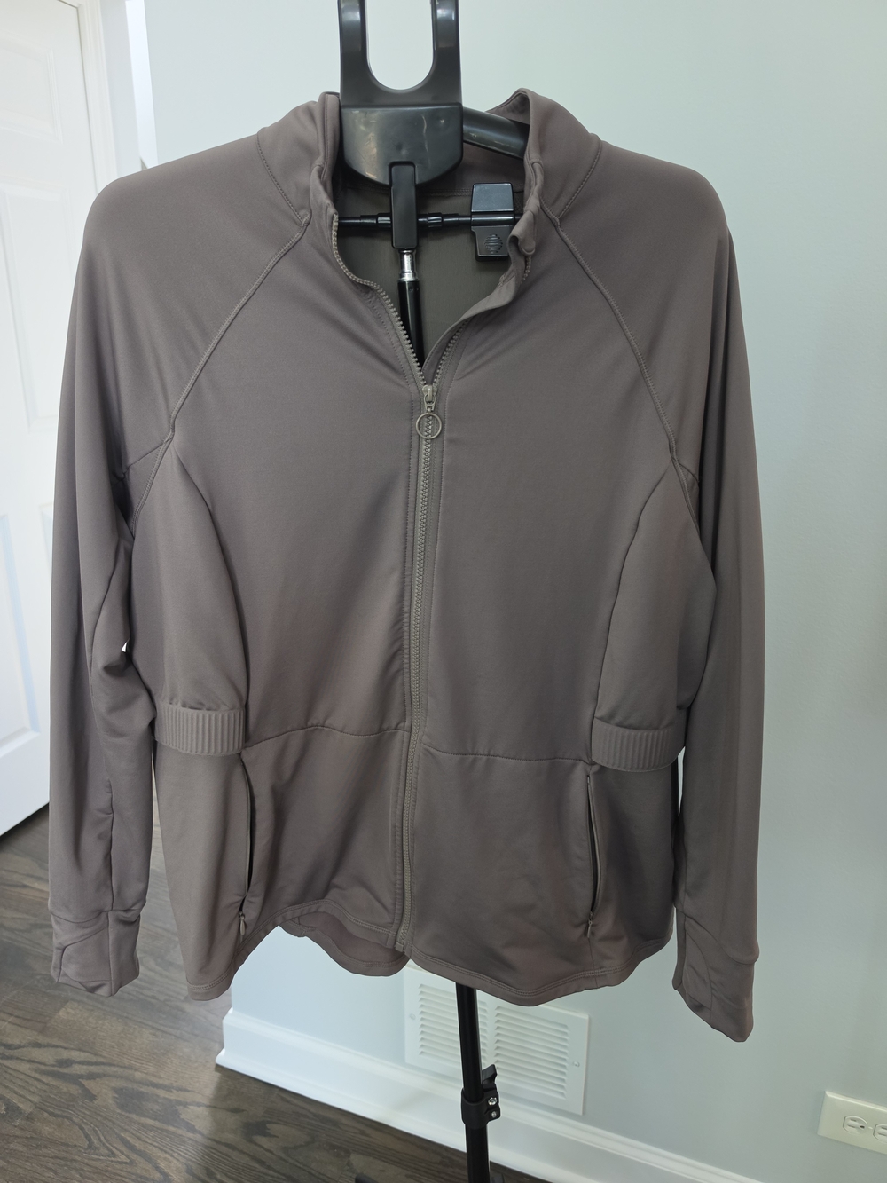 Fabletics Lightweight Brown Full‑Zip Shirt Jacket
